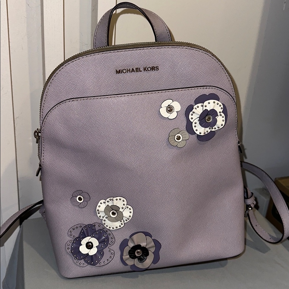 Michael Kors Lavender Floral Backpack